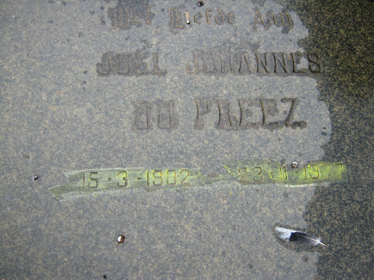 PREEZ Joel Johannes, du 1902-1977