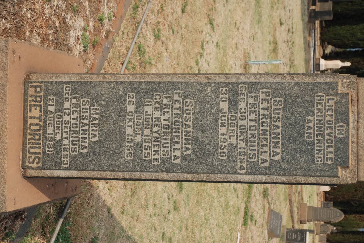 PRETORIUS Susanna Petronella nee REYNEKE 1859-1956:: PRETORIUS Maria Susanna 1883-1981:: PRETORIUS Susanna Petronella 1884-1950 