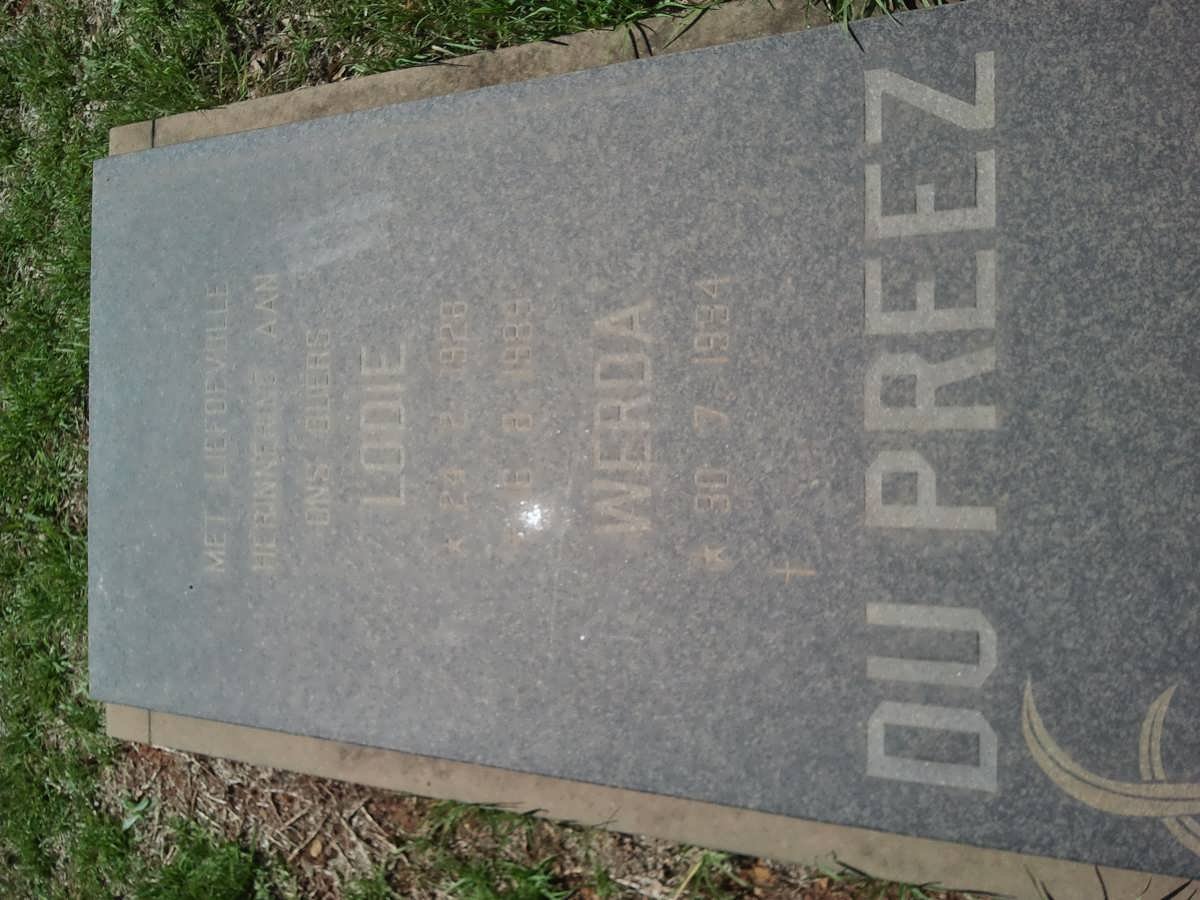 PREEZ Lodie, du 1928-1989 &amp; Werda 1934-