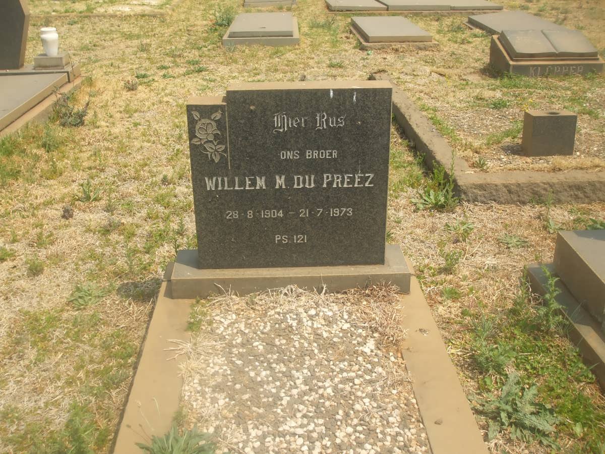 PREEZ Willem M., du 1904-1973