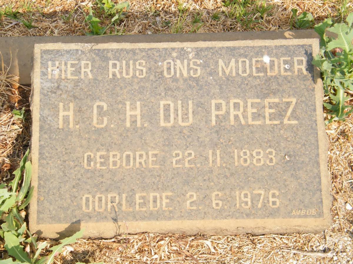 PREEZ H.C.H., du 1883-1976