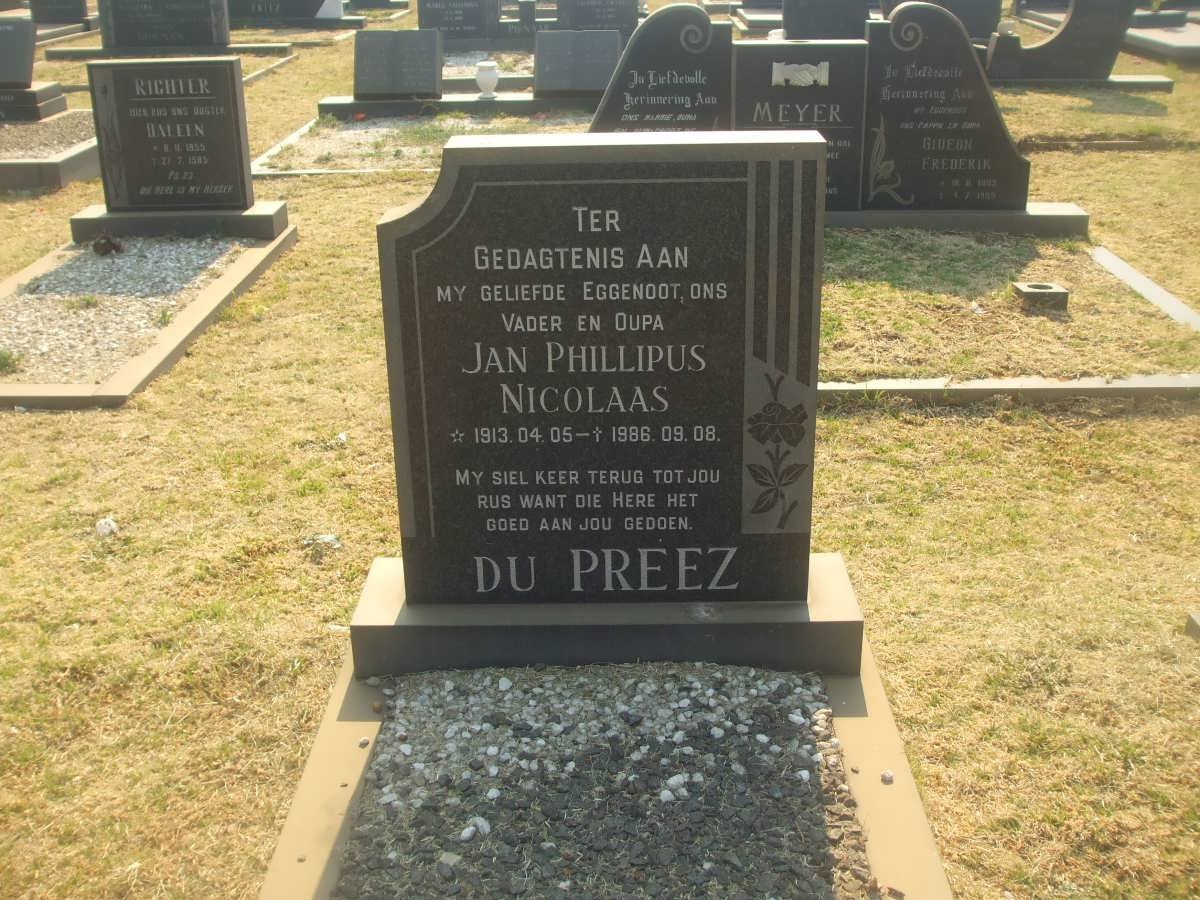 PREEZ Jan Phillipus Nicolaas, du 1913-1986