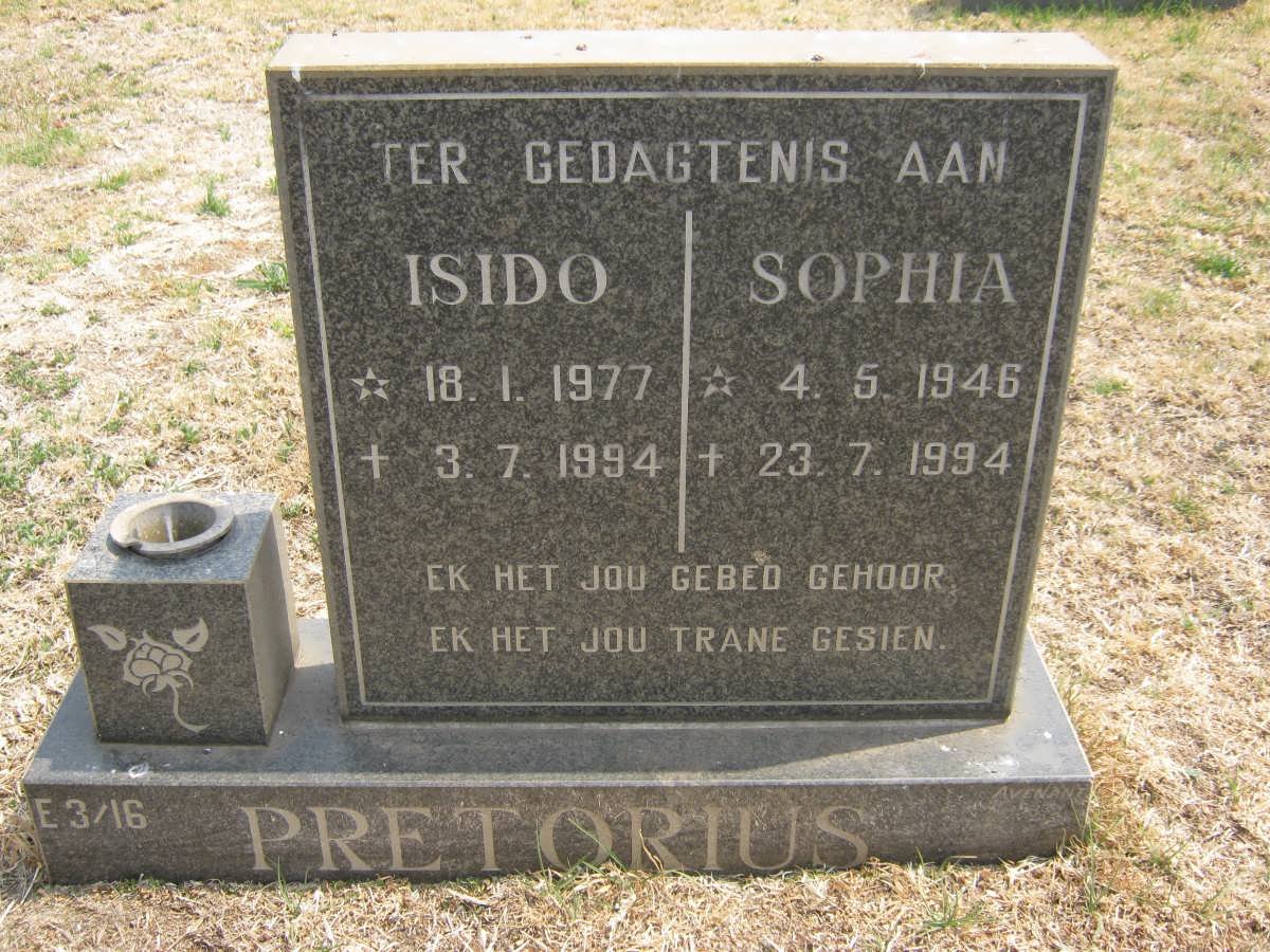 PRETORIUS Isido 1977-1994 &amp; Sophia 1946-1994