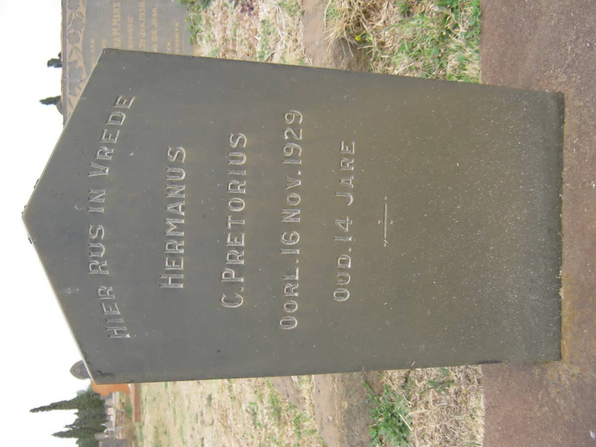 PRETORIUS Hermanus C. -1929
