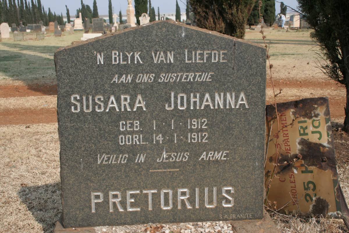 PRETORIUS Susara Johanna 1912-1912