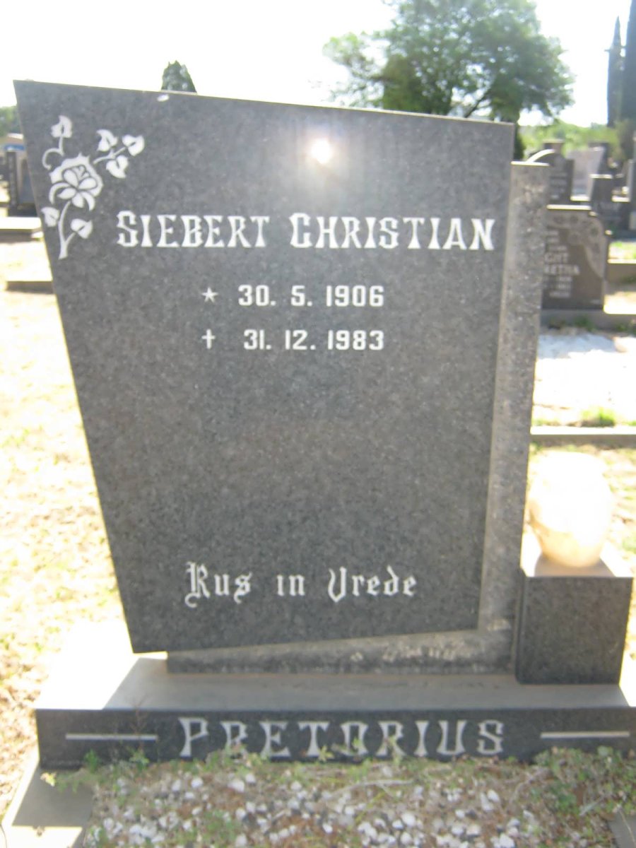 PRETORIUS Siebert Christian 1906-1983