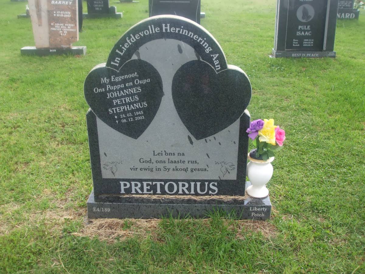 PRETORIUS Johannes Petrus Stephanus 1945-2003
