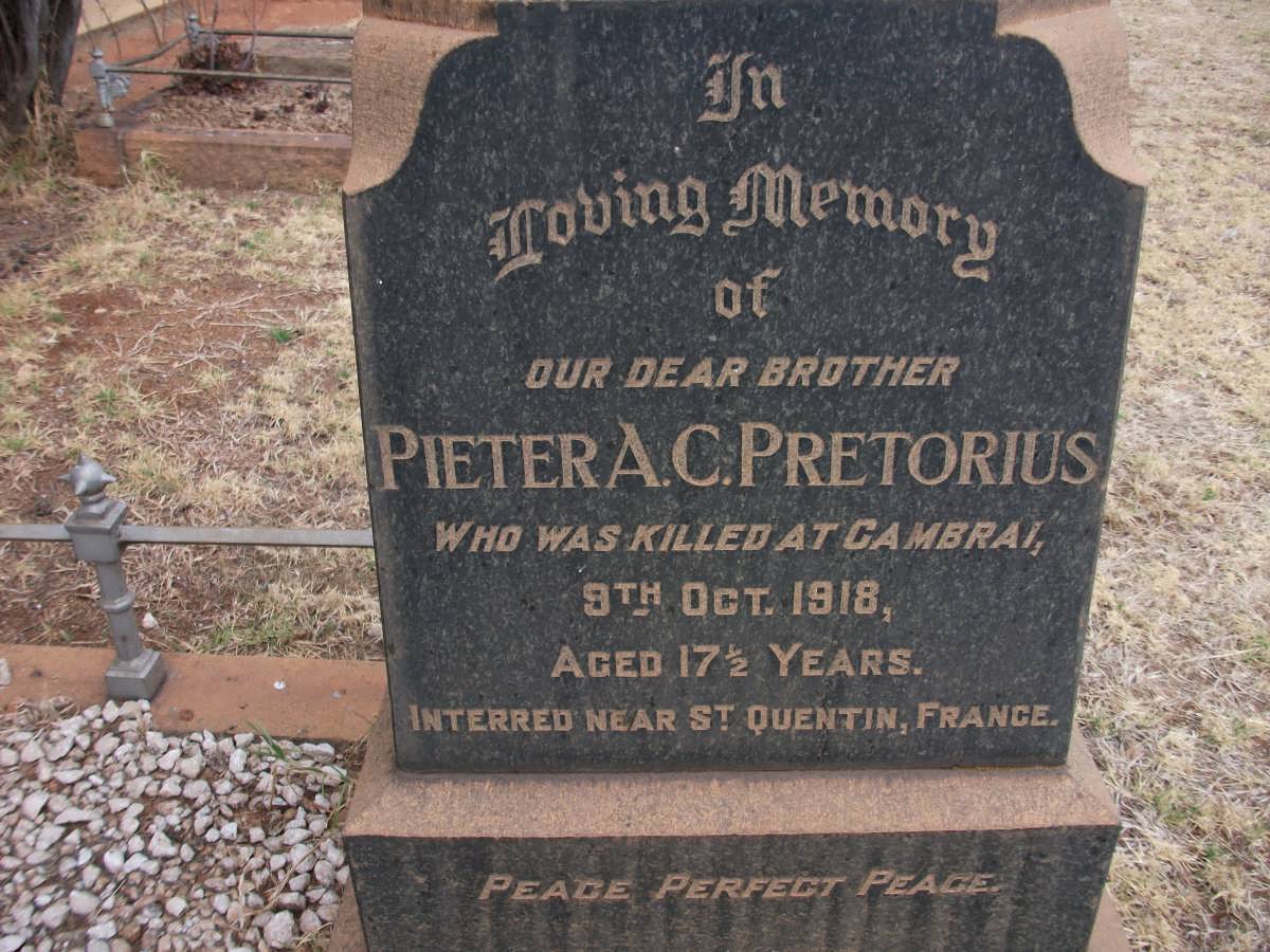 PRETORIUS Pieter A.C. -1918