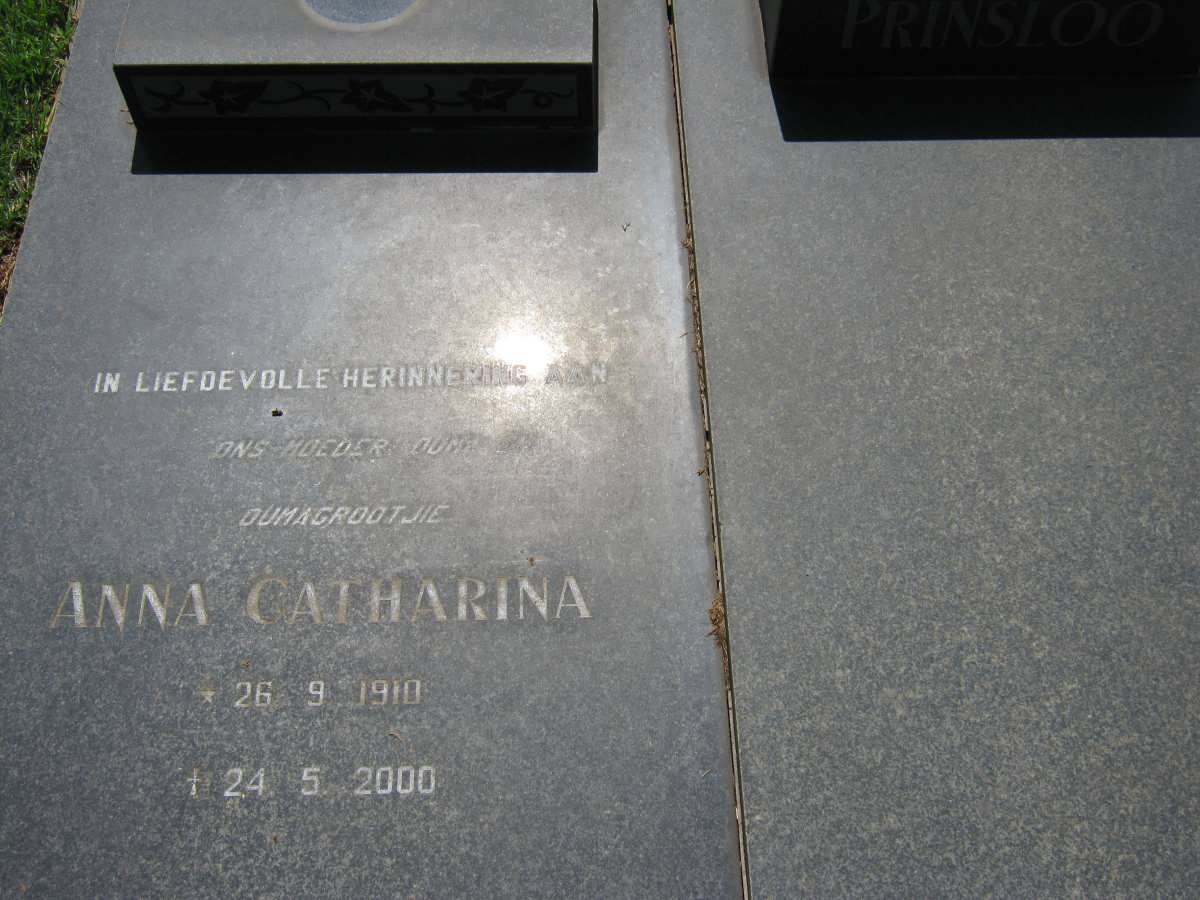 PRINSLOO Anna Catharina 1910-2000