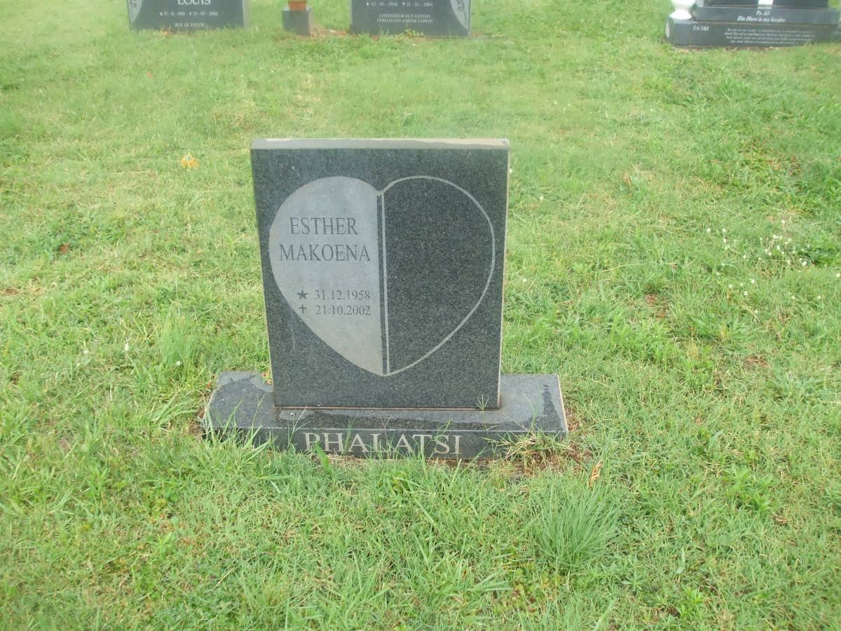 PHALATSI Esther Makoena 1958-2002