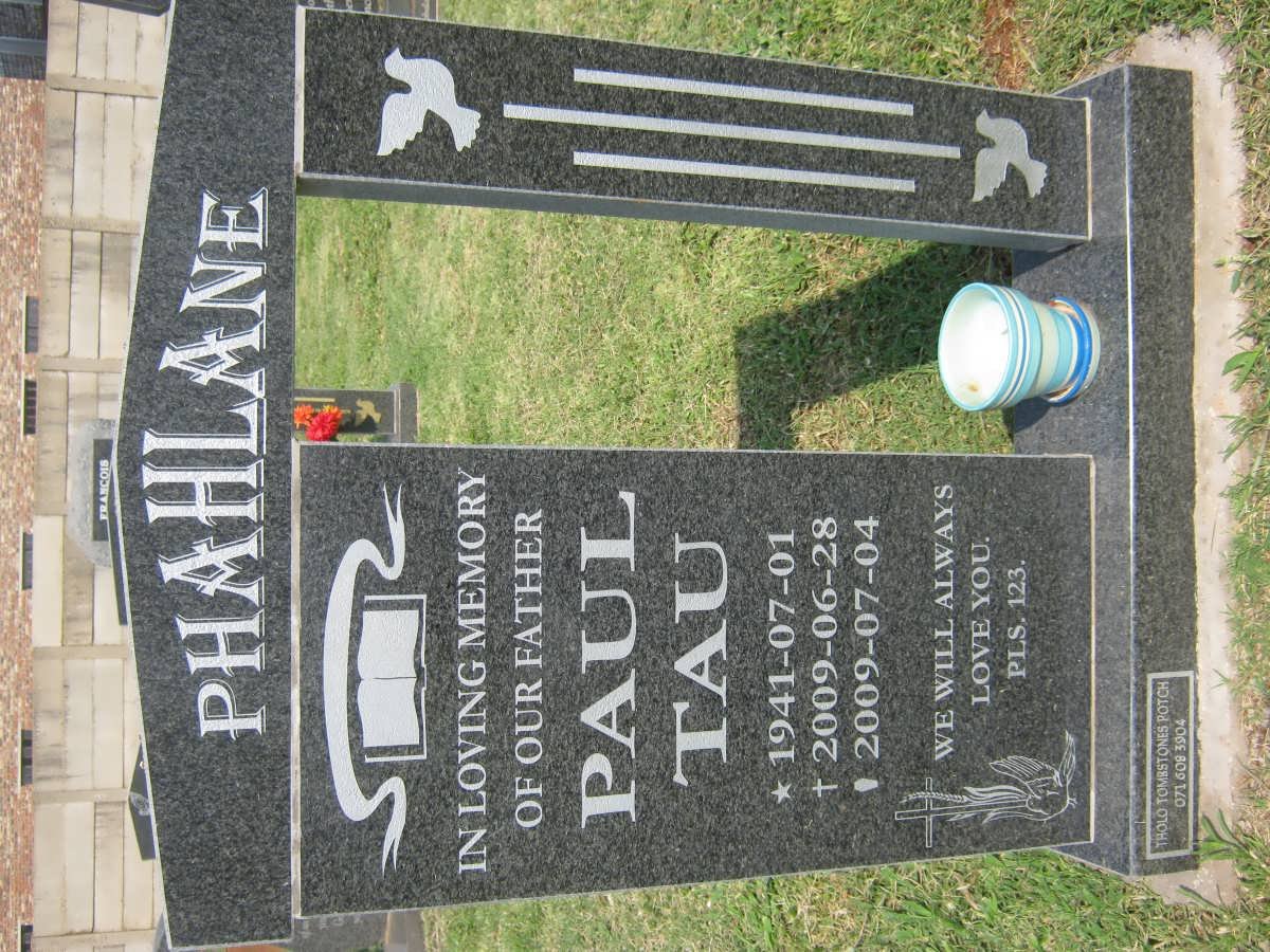 PHAHLANE Paul Tau 1941-2009