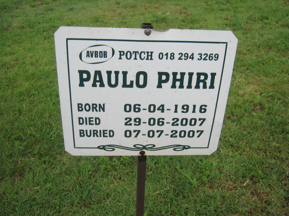 PHIRI Paulo 1916-2007
