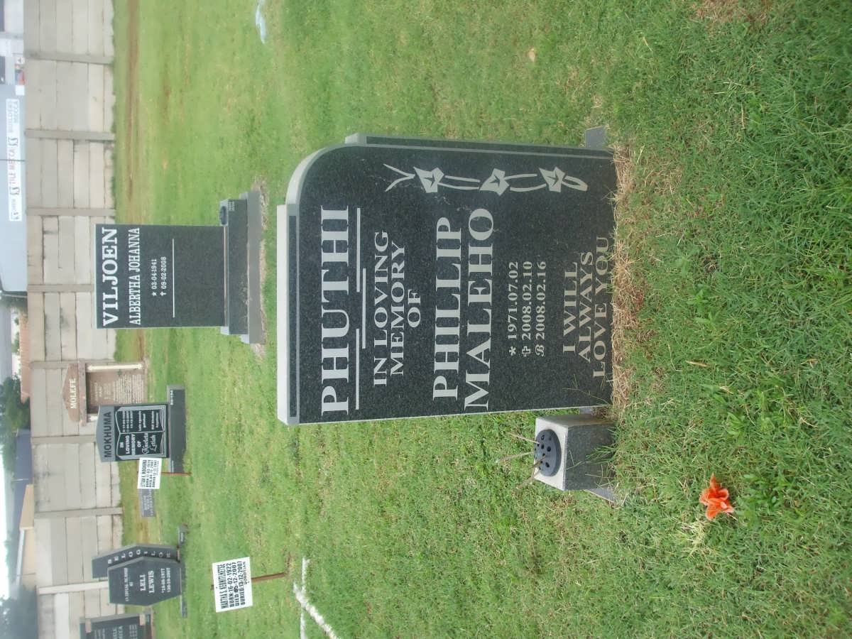 PHUTHI Phillip Maleho 1971-2008