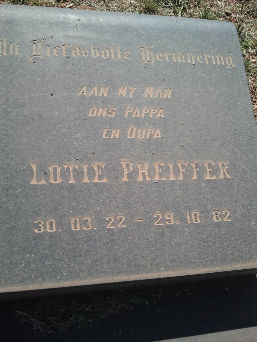 PHEIFFER Lotie 1922-1982