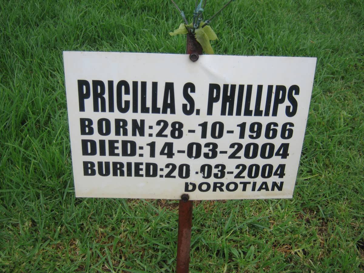 PHILLIPS Pricilla S. 1966-2004