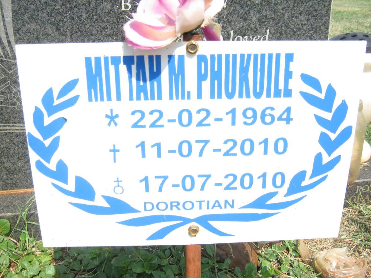 PHUKUILE Mittah M. 1964-2010