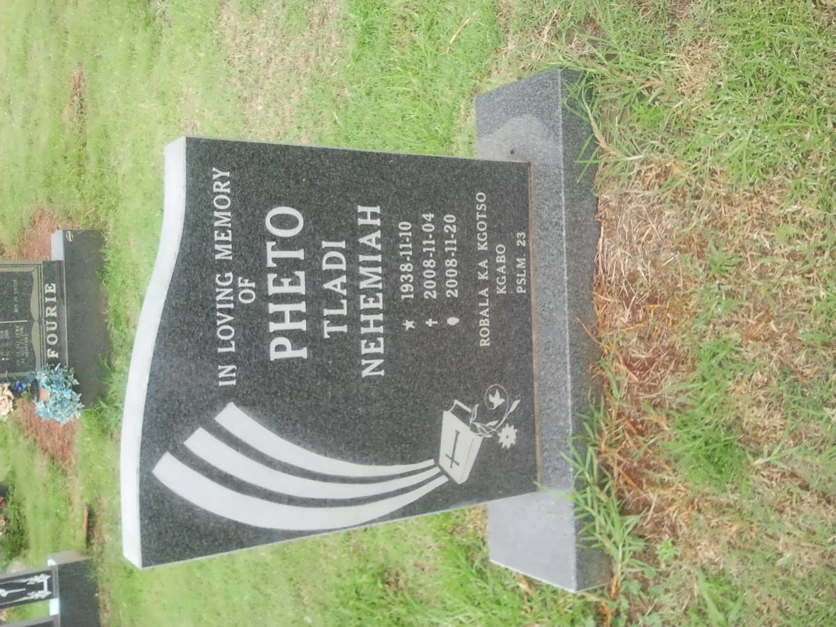PHETO Tladi Nehemiah 1938-2008