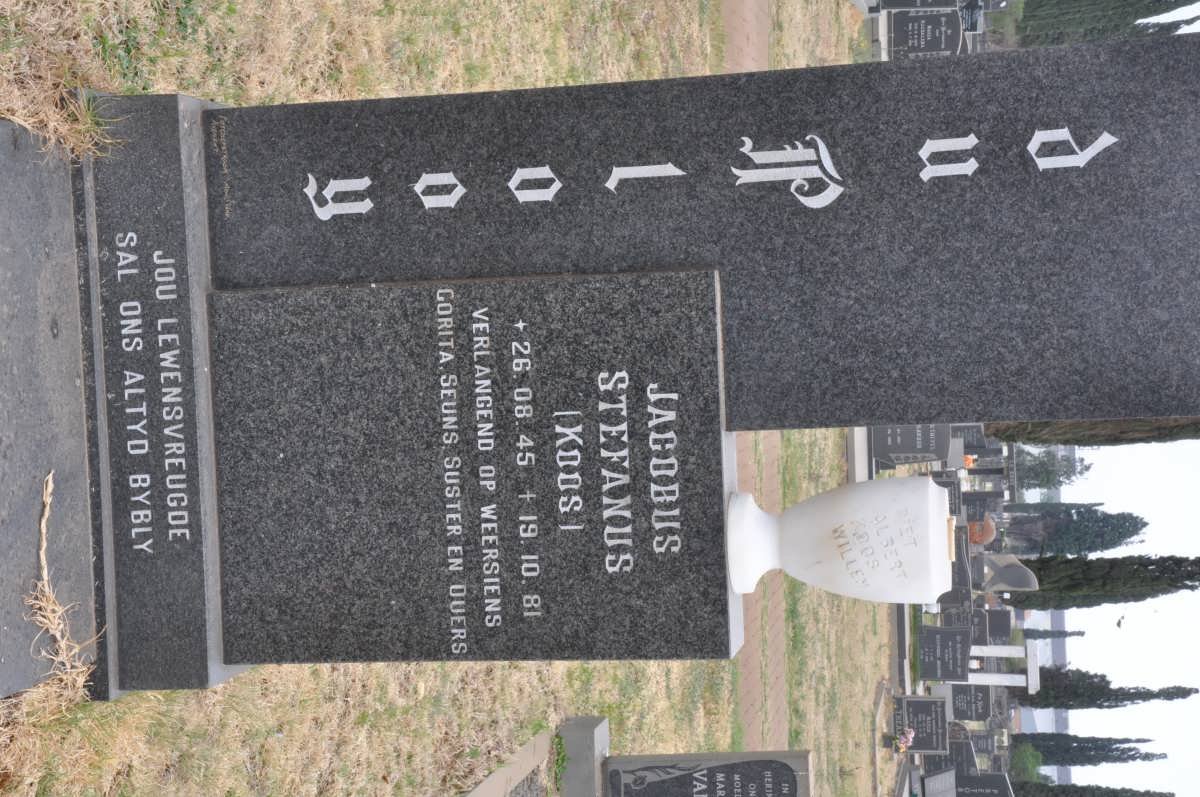 PLOOY Jacobus Stefanus, du 1945-1981