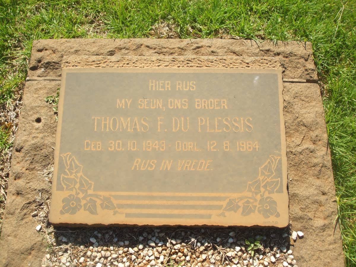 PLESSIS Thomas F., du 1943-1964