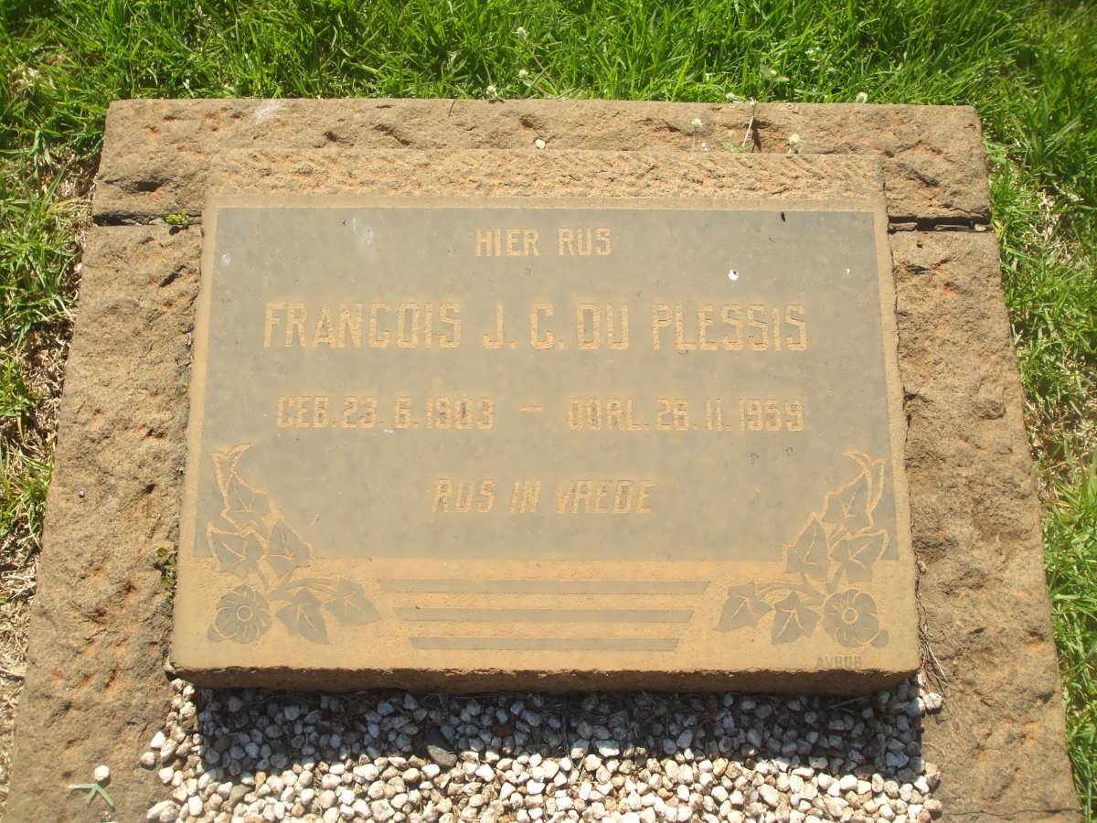 PLESSIS Francois J.C., du 1903-1959