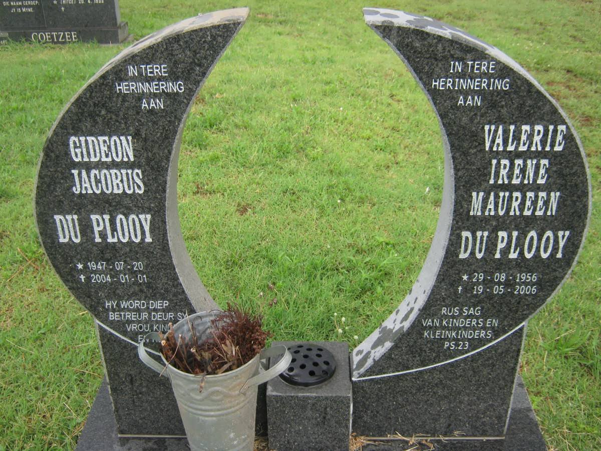 PLOOY Gideon Jacobus, du 1947-2004 &amp; Valerie Irene Maureen 1956-2006
