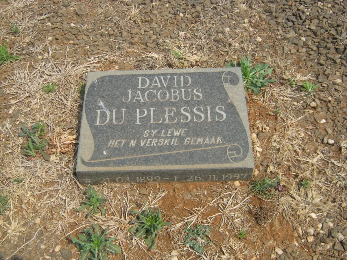 PLESSIS David Jacobus, du 1899-1997
