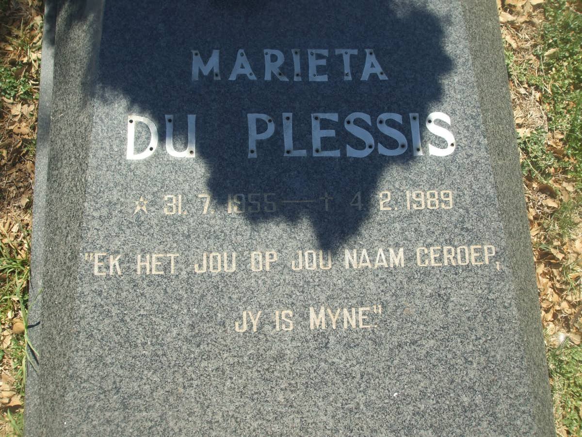 PLESSIS Marieta, du 1955-1989