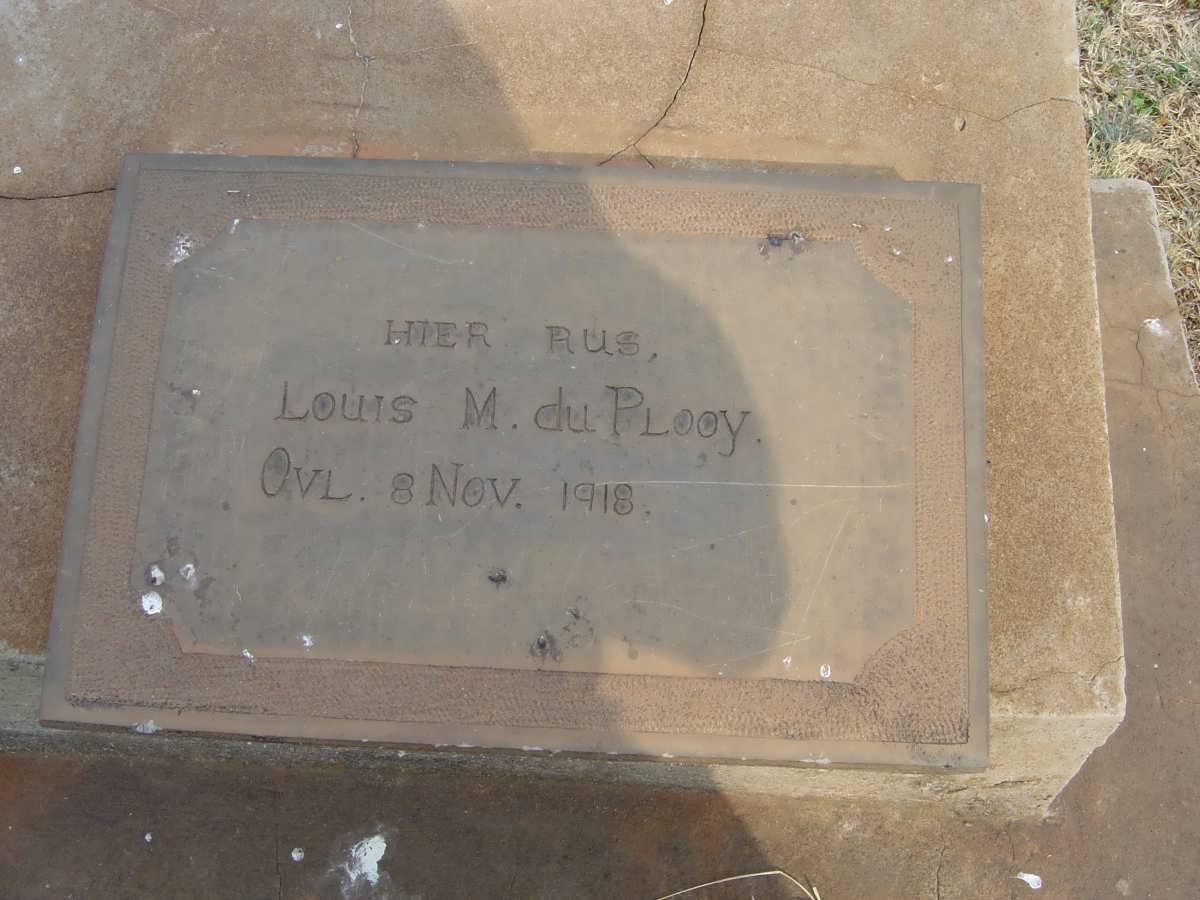 PLOOY Louis M., du -1918