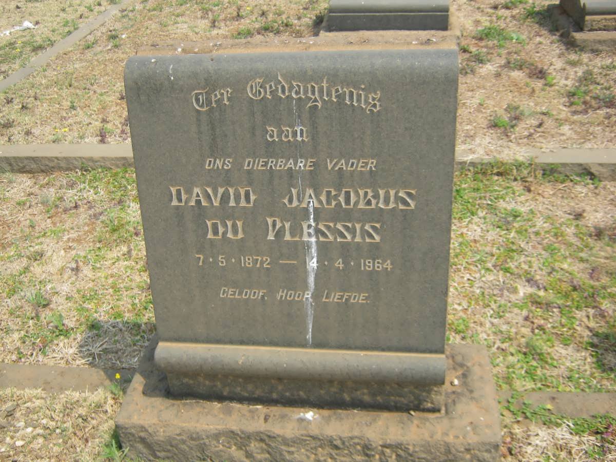PLESSIS David Jacobus, du 1872-1964