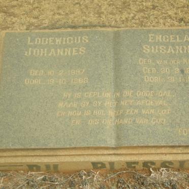 PLESSIS Lodewicus Johannes, du 1897-1968 &amp; Engela Susanna VAN DER MERWE 1900-1969