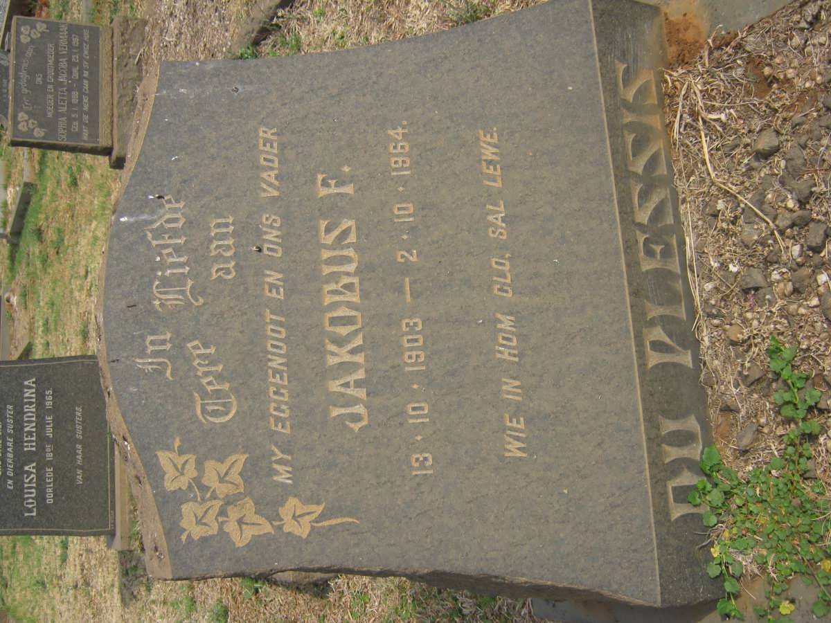 PLESSIS Jacobus F., du 1903-1964