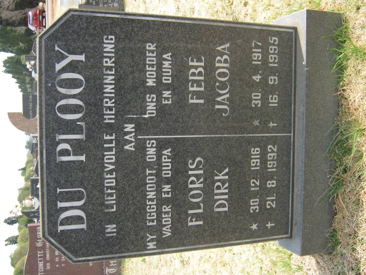 PLOOY Floris Dirk, du 1916-1992 &amp; Febé Jacoba 1917-1995