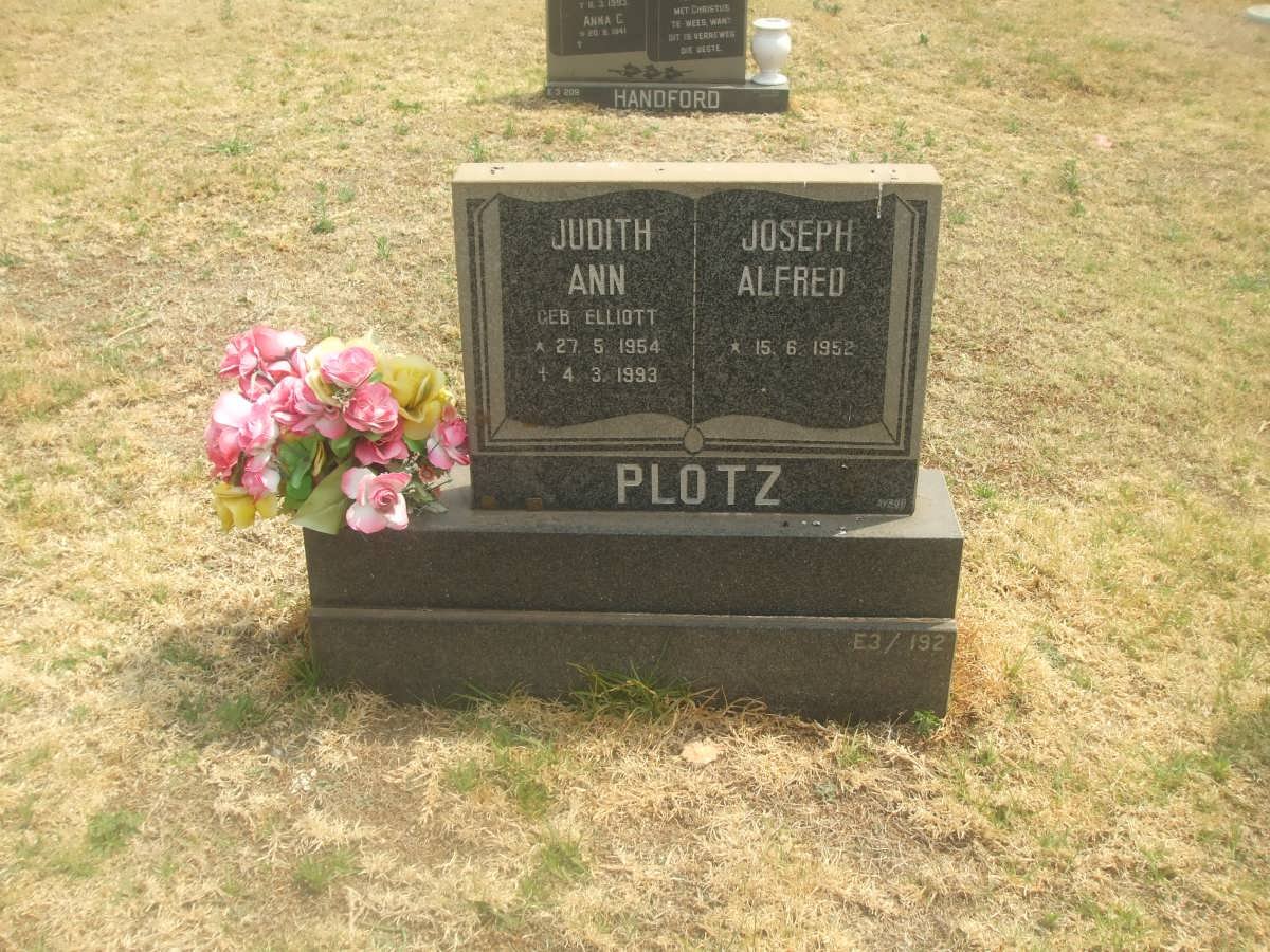 PLOTZ Judith Ann nee ELLIOTT 1954-1993
