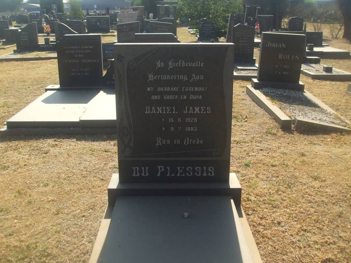 PLESSIS Daniel James, du 1928-1983