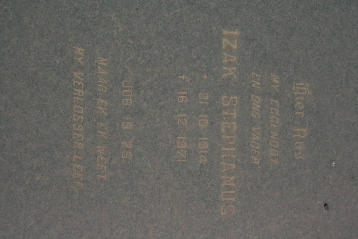 PLESSIS Izak Stephanus, du 1914-1971