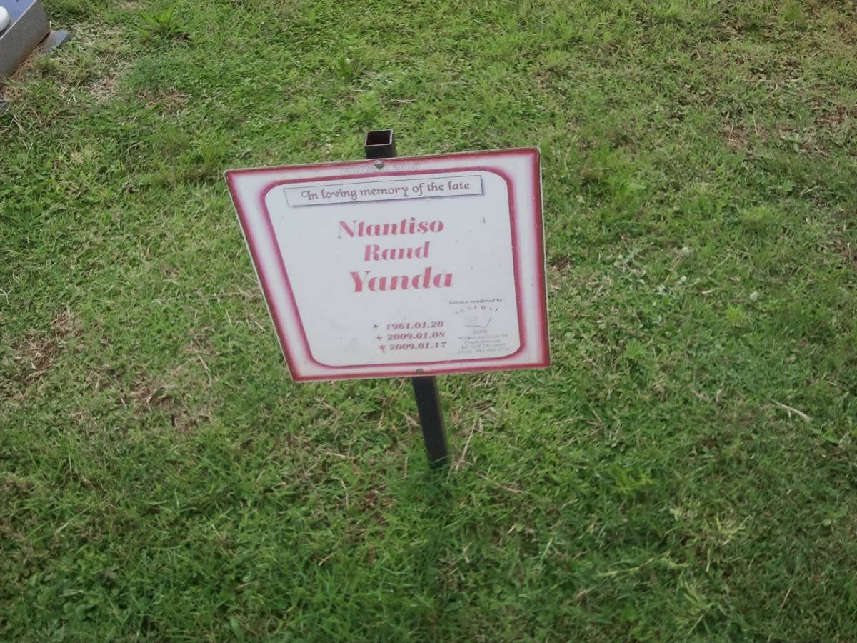 YANDA Ntantiso Rand 1961-2009