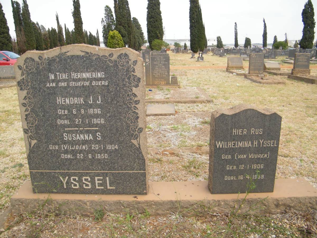 YSSEL Hendrik J.J. 1896-1966 &amp; Susanna S. VILJOEN 1904-1950 :: YSSEL Wilhelmina H. nee VAN VUUREN 1906-1959