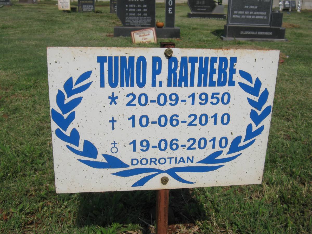 RATHEBE Tumo P. 1950-2010