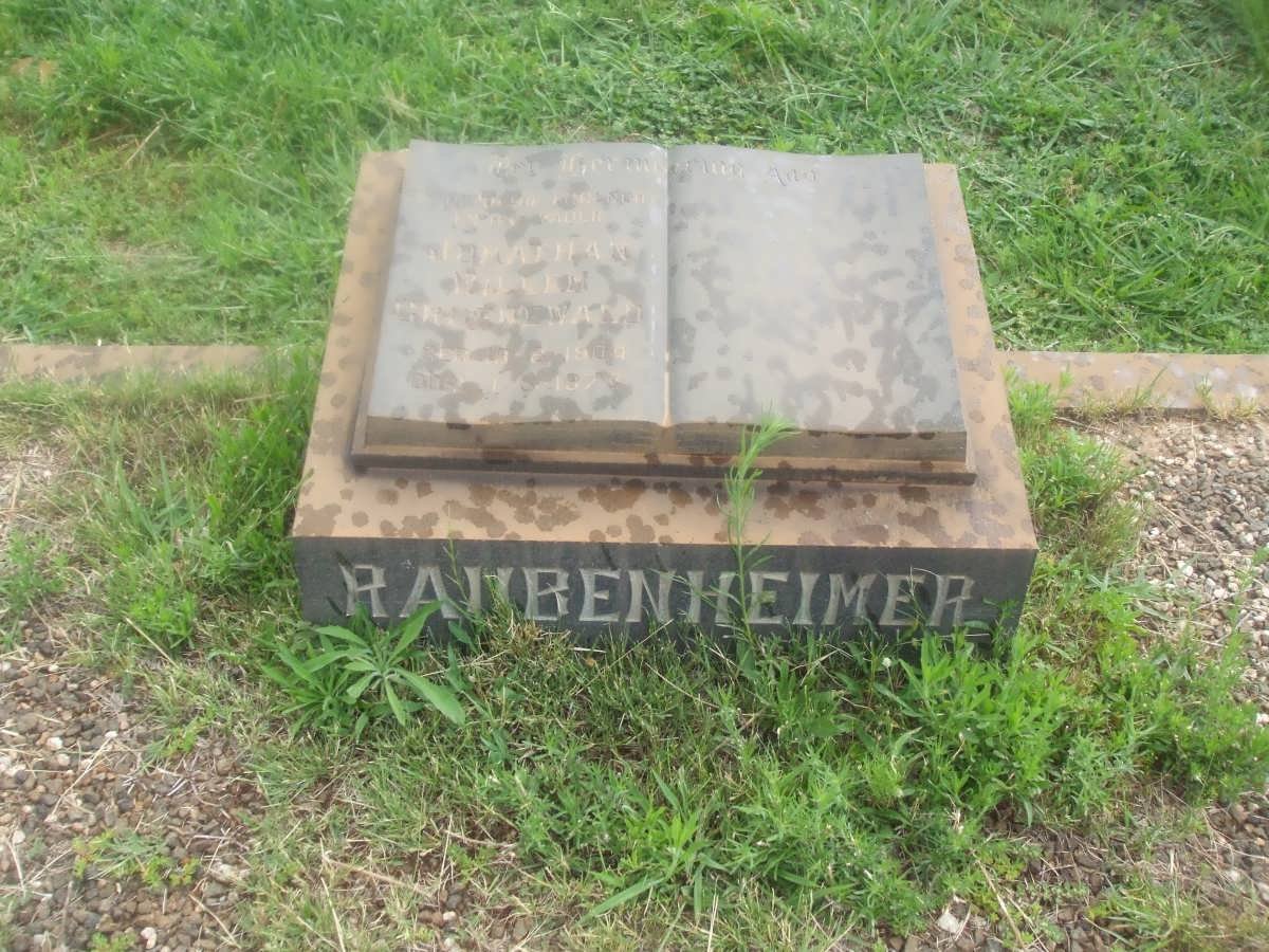 RAUBENHEIMER Jonathan Willem Groenewald 190?-1973