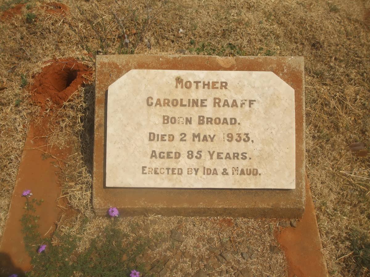 RAAFF Caroline nee BROAD -1933