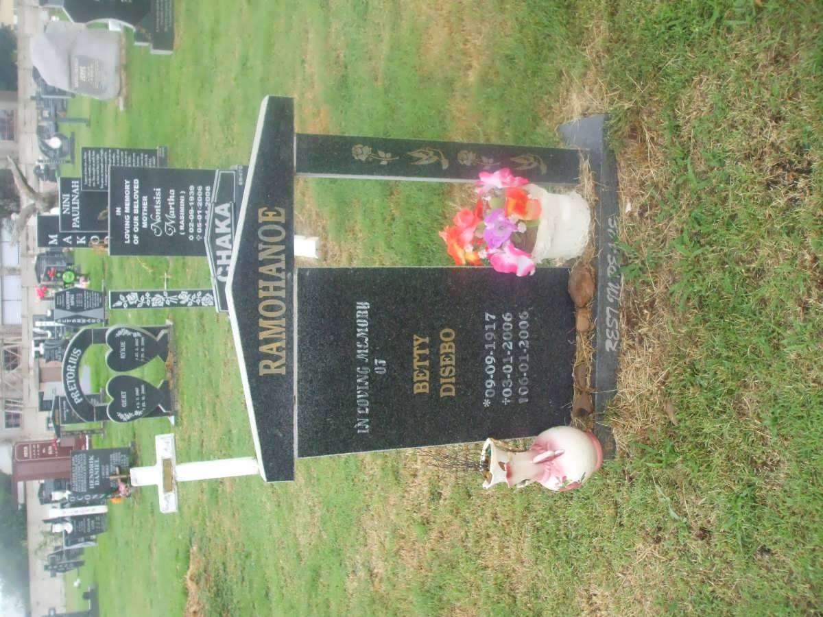 RAMOHANOE Betty Disebo 1917-2006