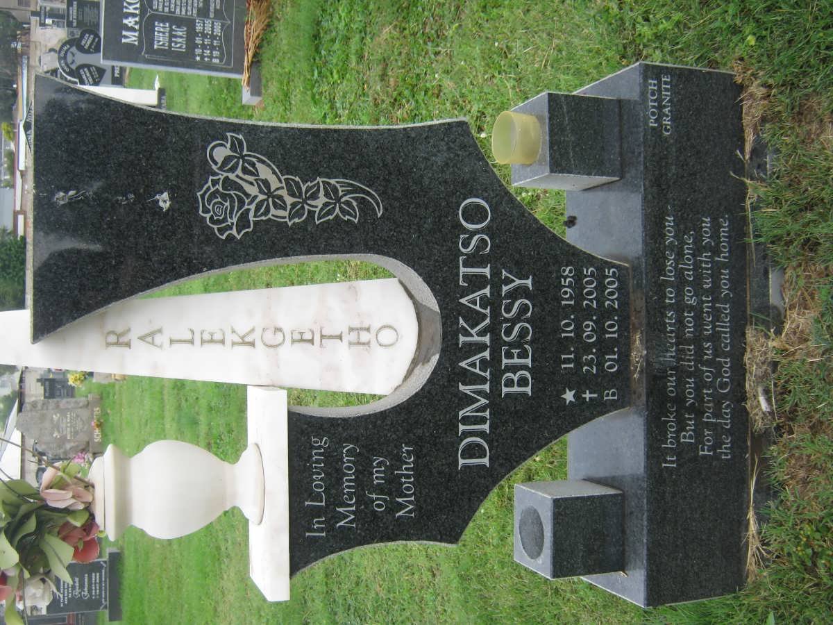 RALEKGETHO Dimakatso Bessy 1958-2005