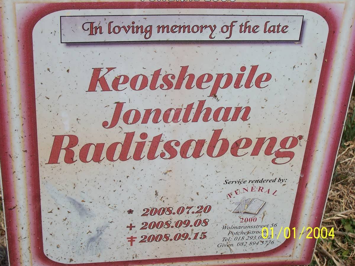 RADITSABENG Keotshepile Jonathan 2008-2008