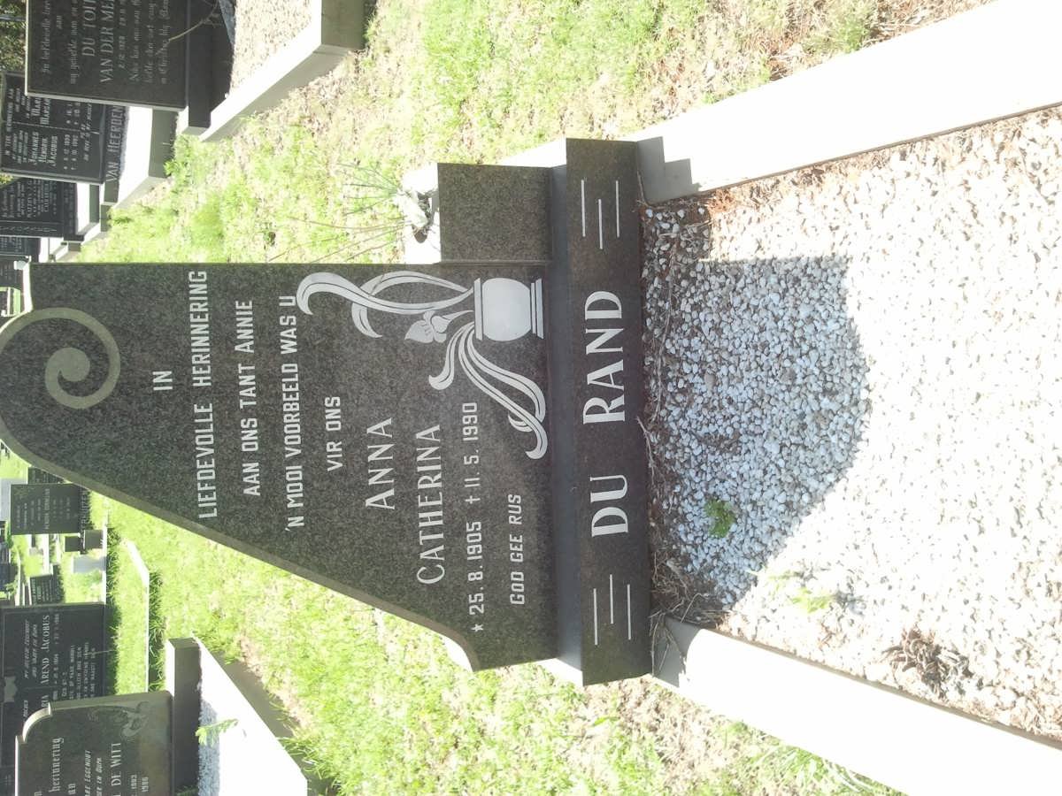 RAND Anna Catherina, du 1905-1990