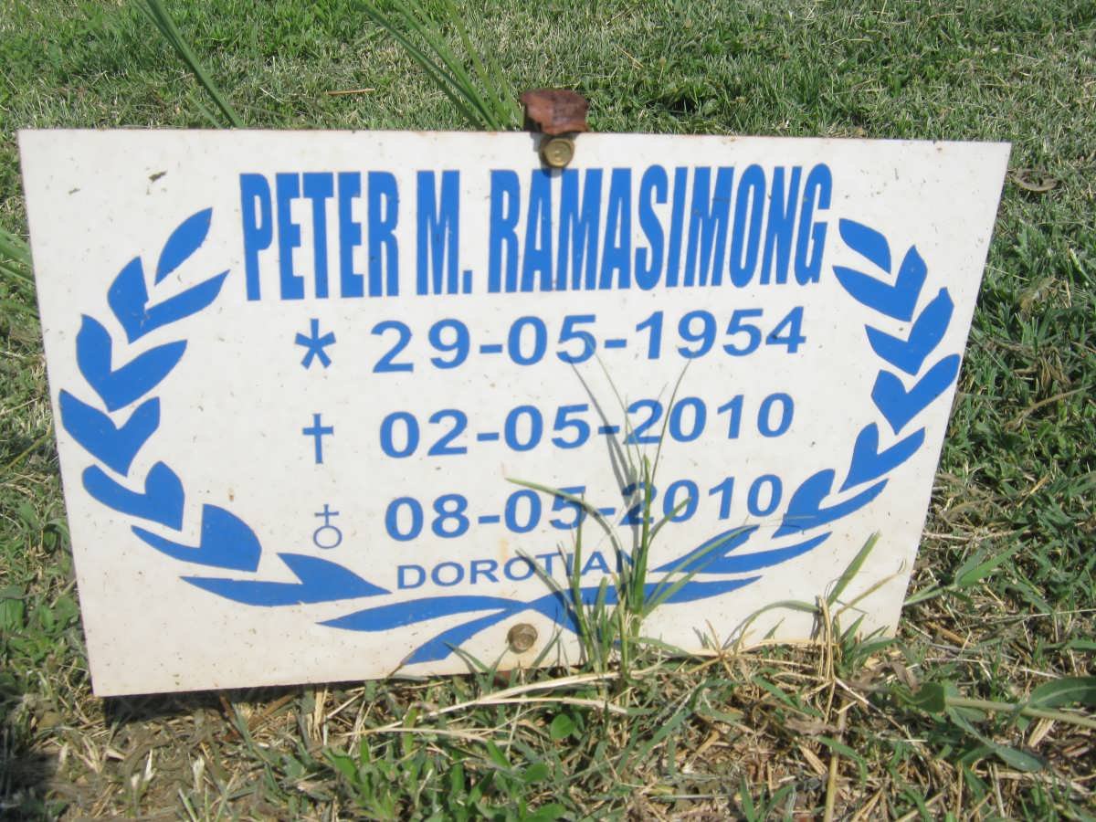 RAMASIMONG Peter M. 1954-2010