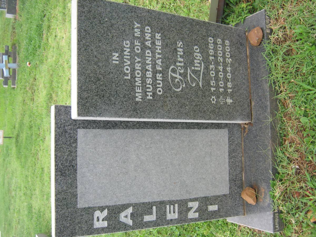 RALENI Petrus Zingo 1960-2009