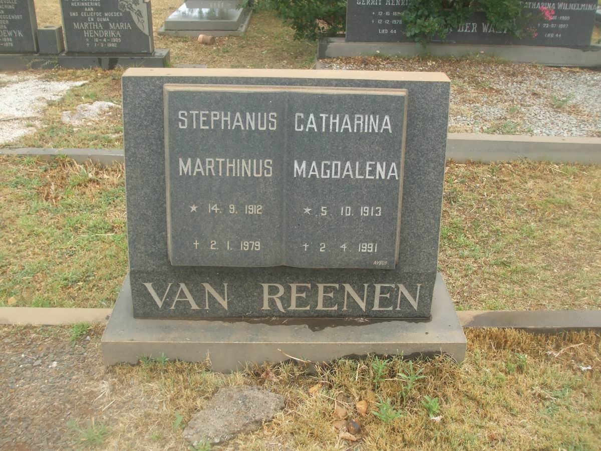 REENEN Stephanus Marthinus, van 1912-1979 &amp; Catharina Magdalena 1913-1991