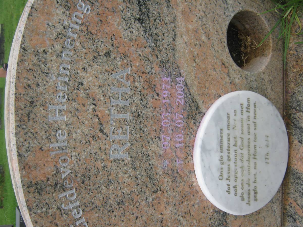 RENSBURG Retha, Janse van 1971-2004