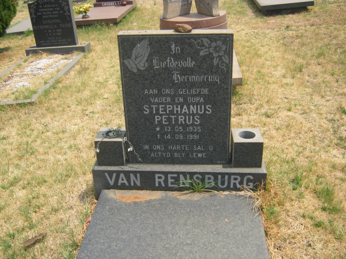 RENSBURG Stephanus Petrus, van 1935-1991