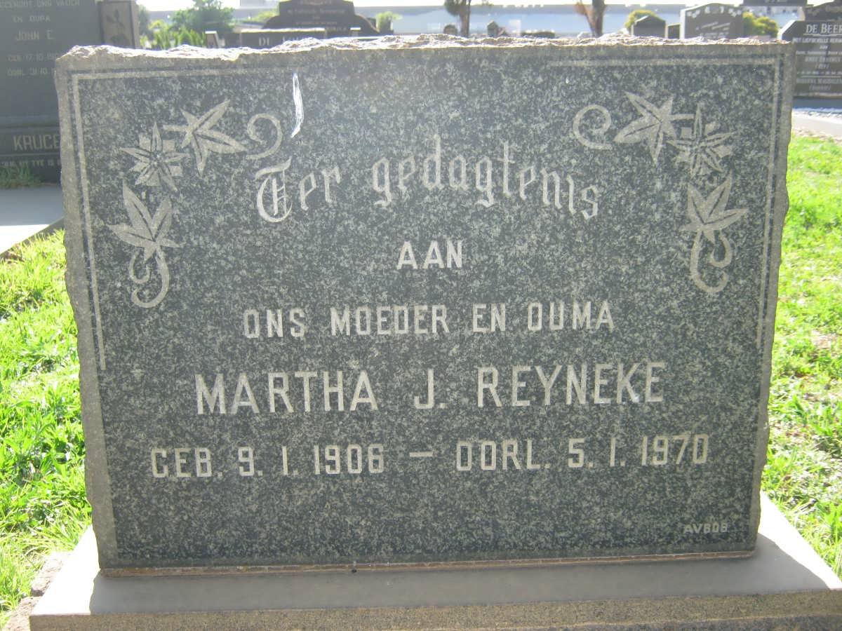 REYNEKE Martha J. 1906-1970